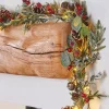 Pre-Lit Frosted Eucalyptus Garland, Pinecones & Berries, 9 Ft