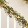 Pre-Lit Frosted Eucalyptus Garland, 9 Ft