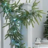Pre-Lit Frosted Fir Garland, 9 Ft