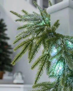 Pre-Lit Frosted Fir Garland, 9 Ft
