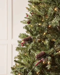 Pre-Lit Full Bodied Decorated Snow Flocked Christmas Tree, 7 Ft