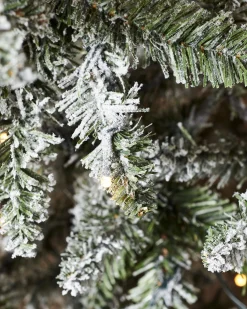 Pre-Lit Full Bodied Snow Flocked Christmas Tree, 5 Ft