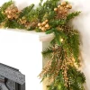 Pre-Lit Gold Berry Mixed Tip Garland, 9 Ft