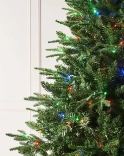 Pre-lit Grand Alaskan Fir Christmas Tree, Dual Multi Colour, 8 Ft