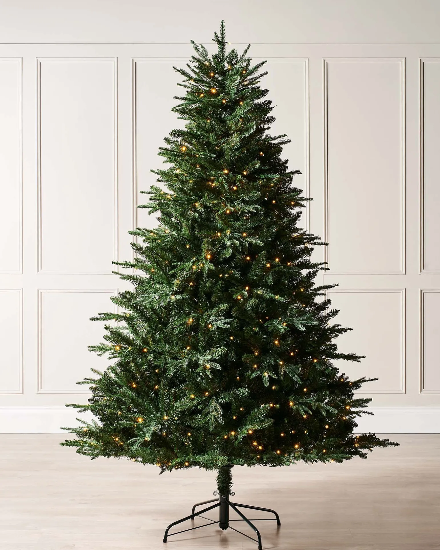 Pre-lit Grand Alaskan Fir Christmas Tree, Dual Multi Colour, 8 Ft