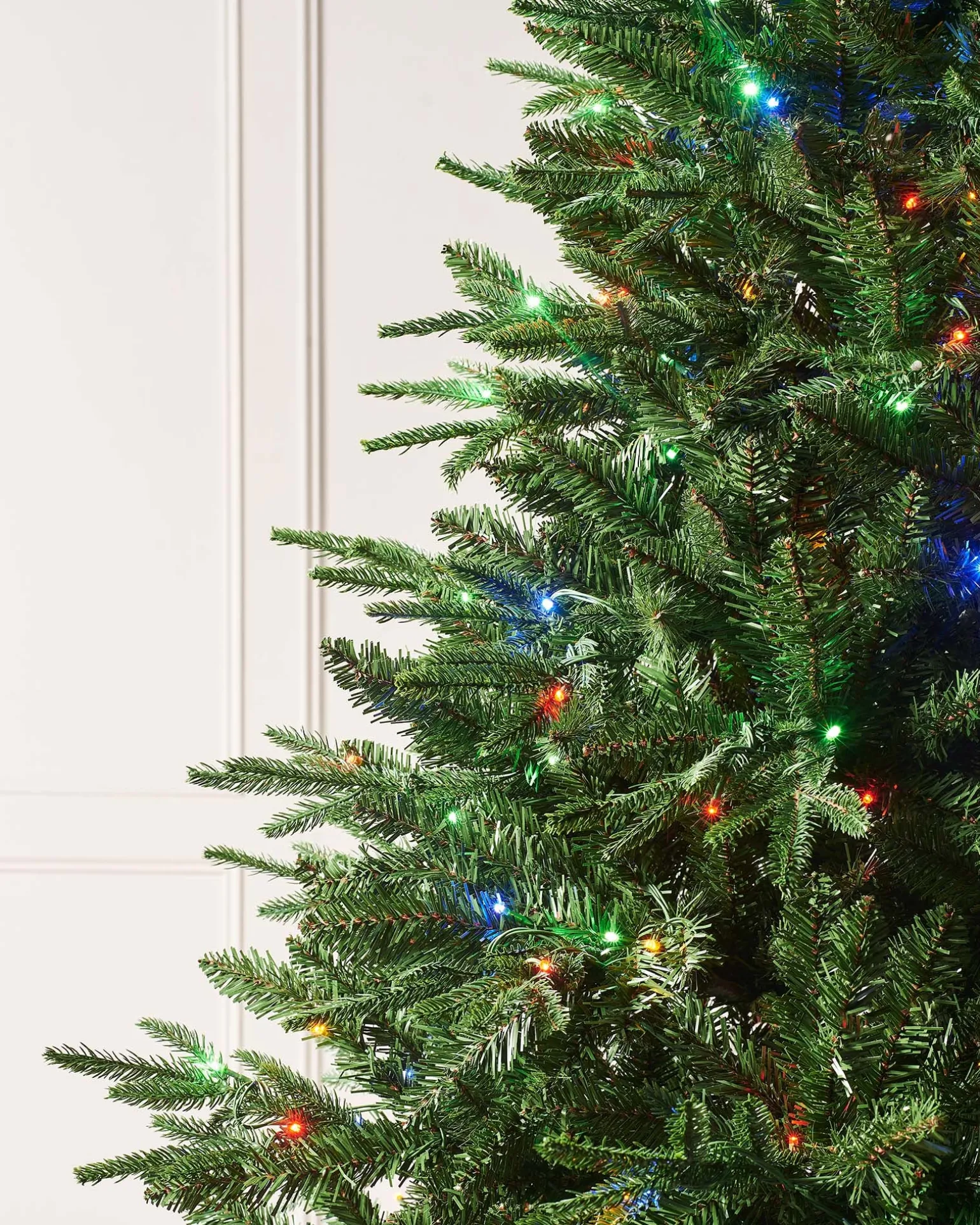 Pre-lit Grand Alaskan Fir Christmas Tree, Dual Multi Colour, 9 Ft