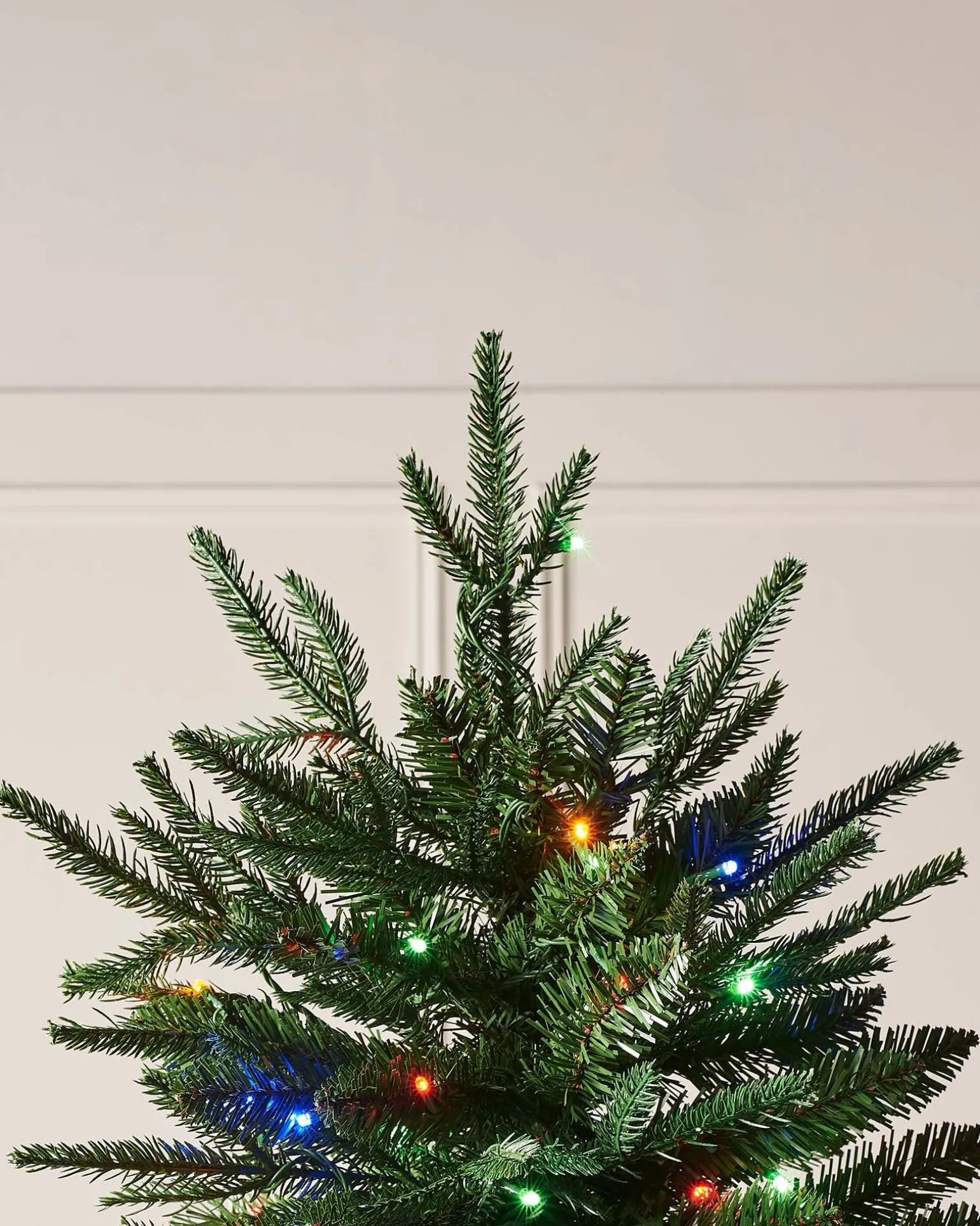 Pre-lit Grand Alaskan Fir Christmas Tree, Dual Multi Colour, 9 Ft