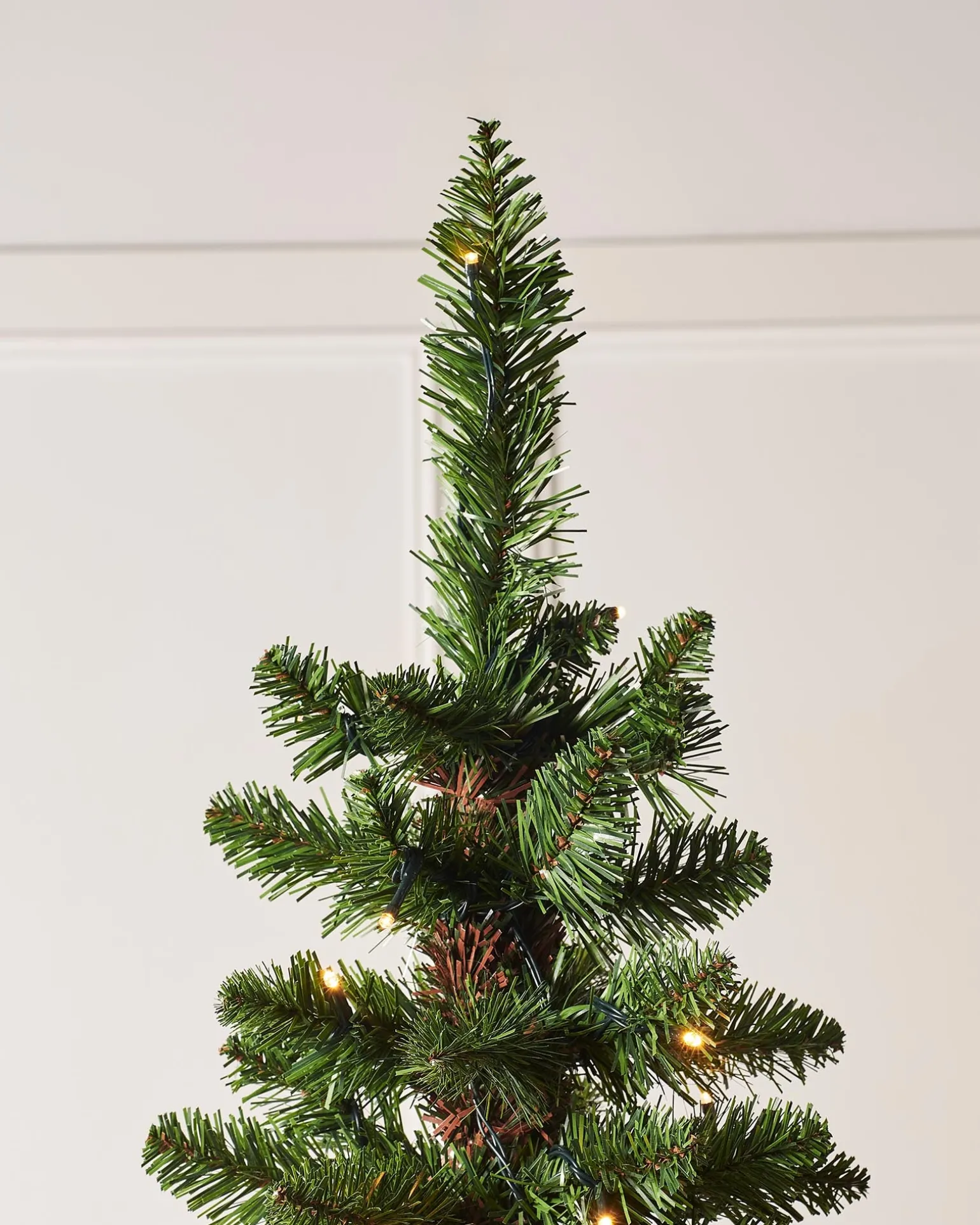 Pre-Lit Green Pencil Christmas Tree, 6.5 Ft