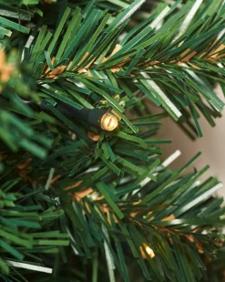 Pre-Lit Green Wall Mounted Christmas Tree, 4 Ft