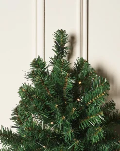 Pre-Lit Green Wall Mounted Christmas Tree, 4 Ft