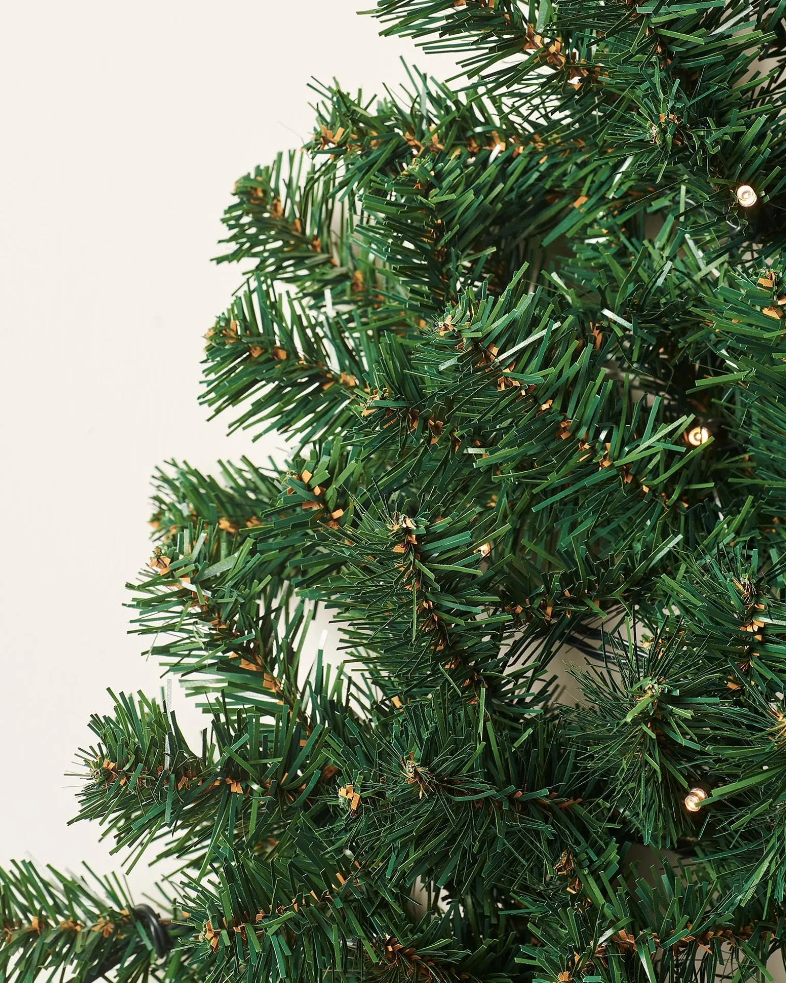 Pre-Lit Green Wall Mounted Christmas Tree, 4 Ft