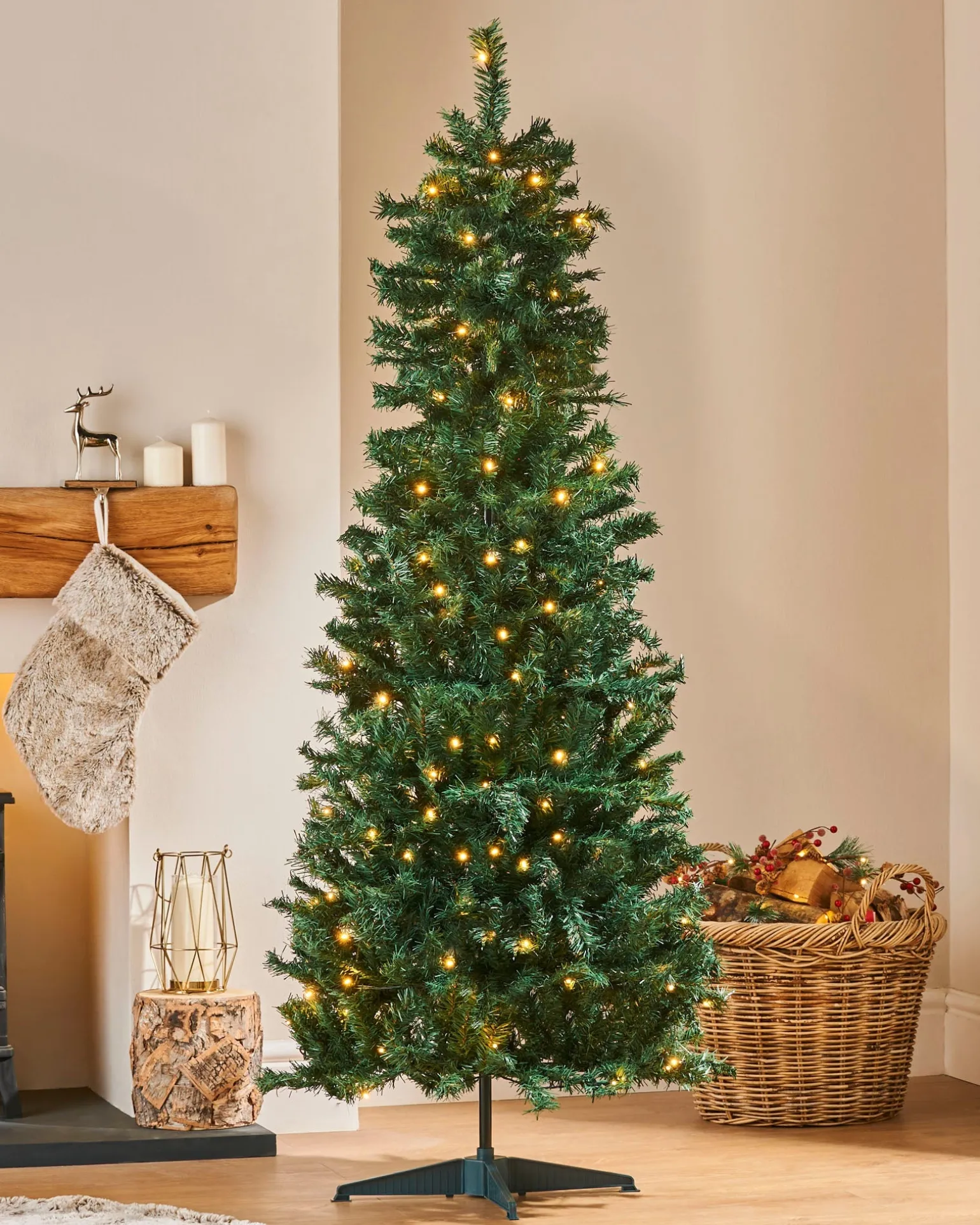 Pre-Lit Highland Pop-Up Christmas Tree, 6 Ft