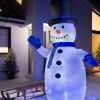 Pre-Lit Inflatable Animated Snowman, 6 Ft