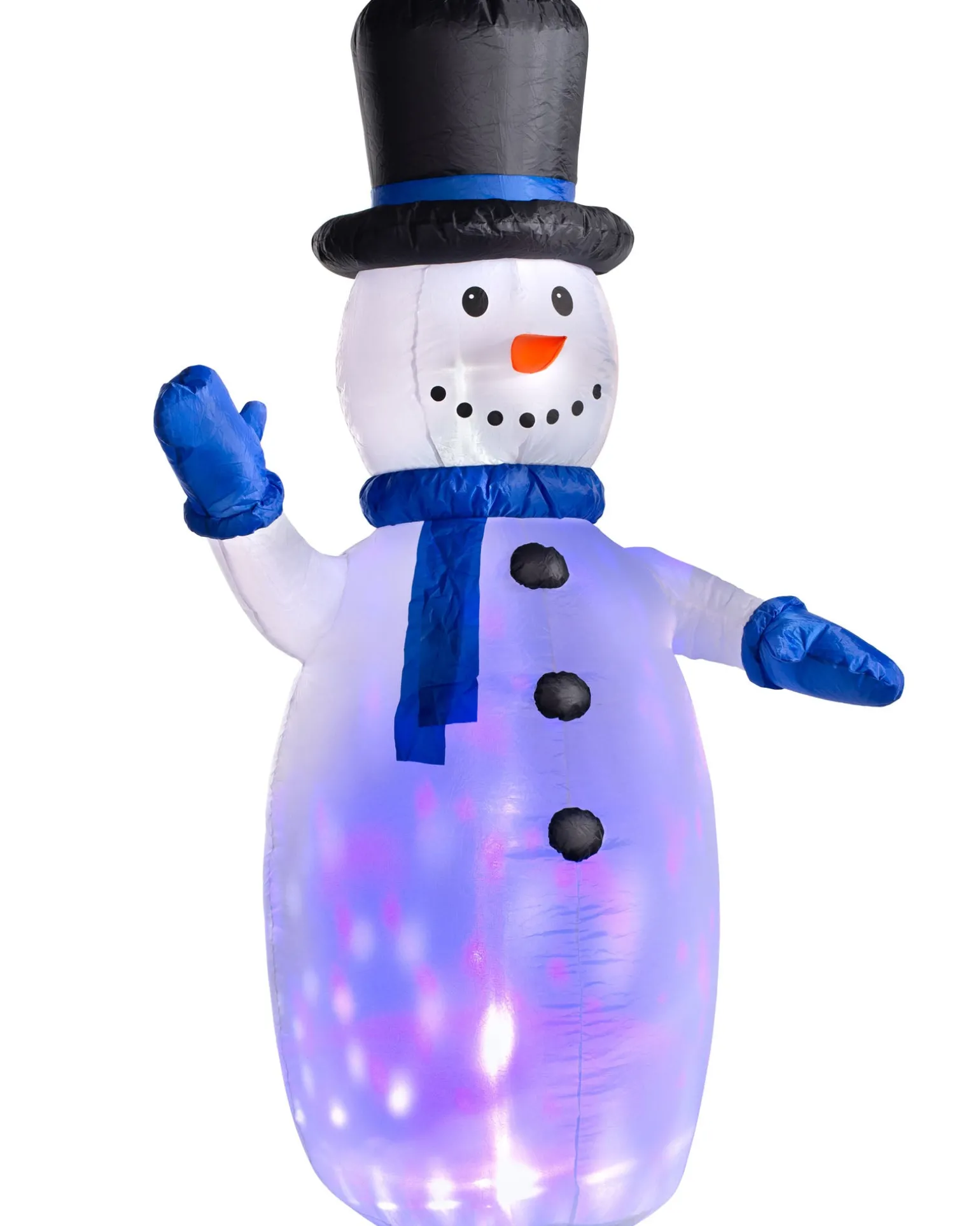 Pre-Lit Inflatable Animated Snowman, 6 Ft