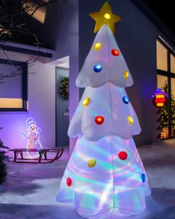 Pre-Lit Inflatable Animated Christmas Tree, 6 Ft