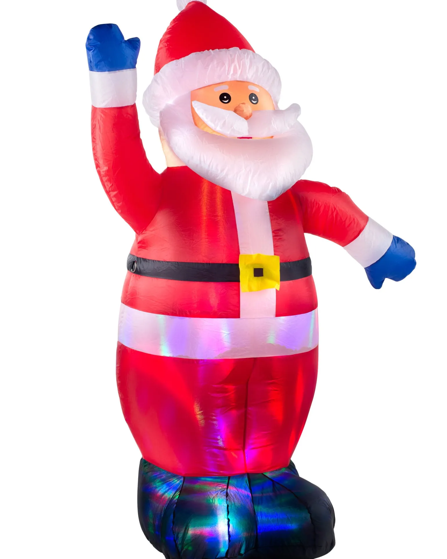 Pre-Lit Inflatable Animated Santa, 6 Ft