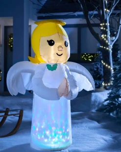 Pre-Lit Inflatable Colour Changing Angel, 3.5 Ft