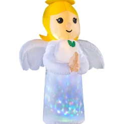 Pre-Lit Inflatable Colour Changing Angel, 3.5 Ft