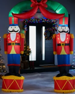 Pre-Lit Inflatable Nutcracker Arch, 8 Ft