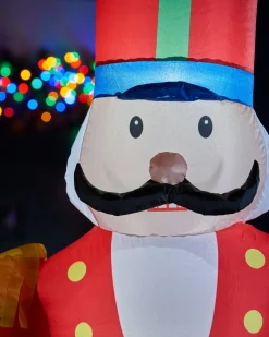 Pre-Lit Inflatable Nutcracker Arch, 8 Ft