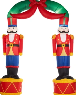 Pre-Lit Inflatable Nutcracker Arch, 8 Ft