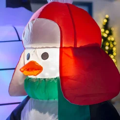 Pre-Lit Inflatable Penguin Family And Igloo, 5 Ft