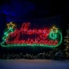 Pre-Lit Merry Christmas Rope Light Silhouette, 2 M