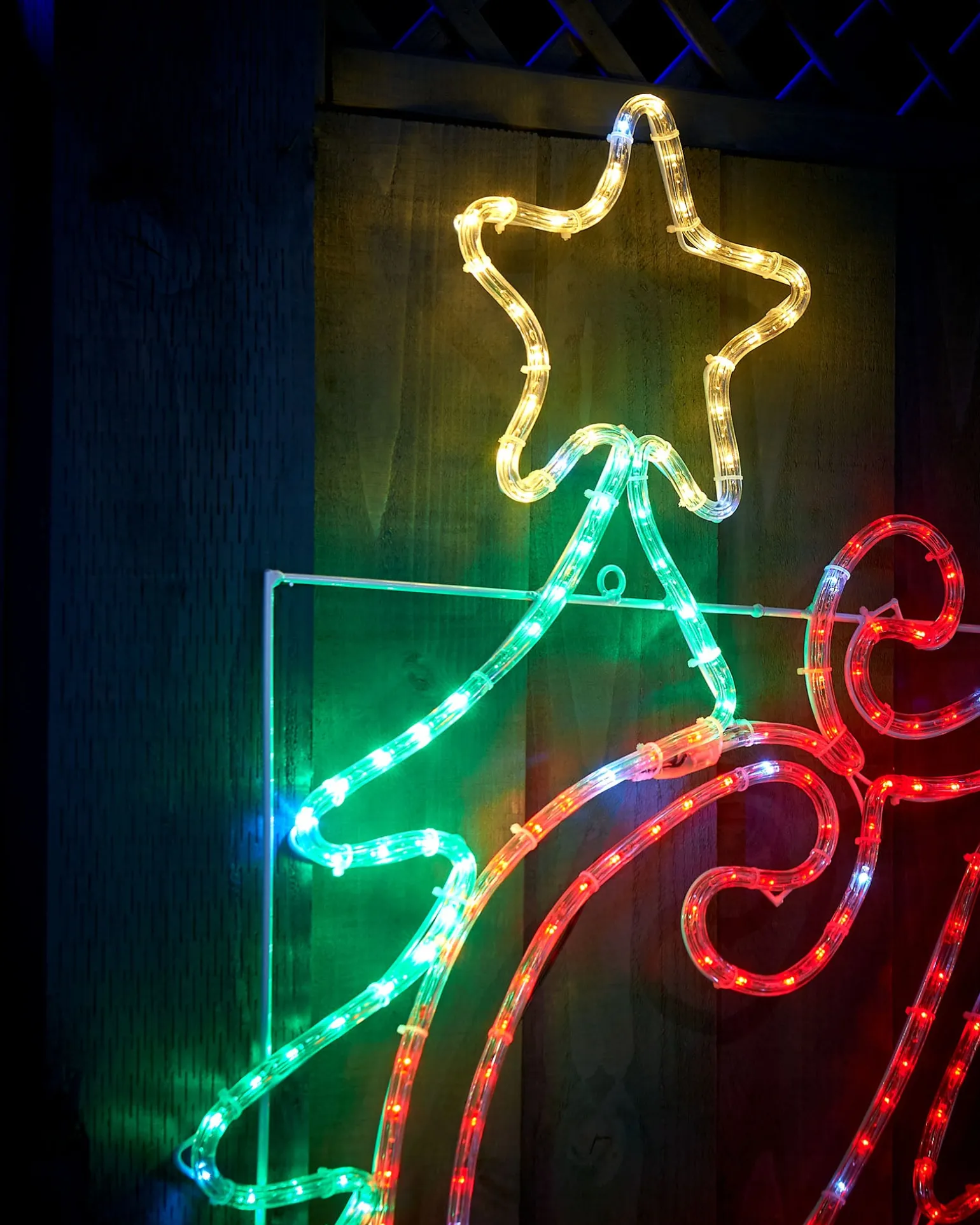 Pre-Lit Merry Christmas Rope Light Silhouette, 2 M