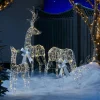 Pre-Lit Micro LED Reindeer Family Silhouette, 135 Cm