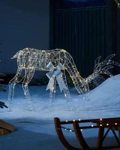 Pre-Lit Micro LED Reindeer Family Silhouette, 135 Cm