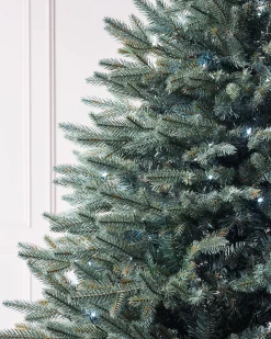 Pre-Lit Mixed Pine Blue Christmas Tree, Dual LED White, 7 Ft