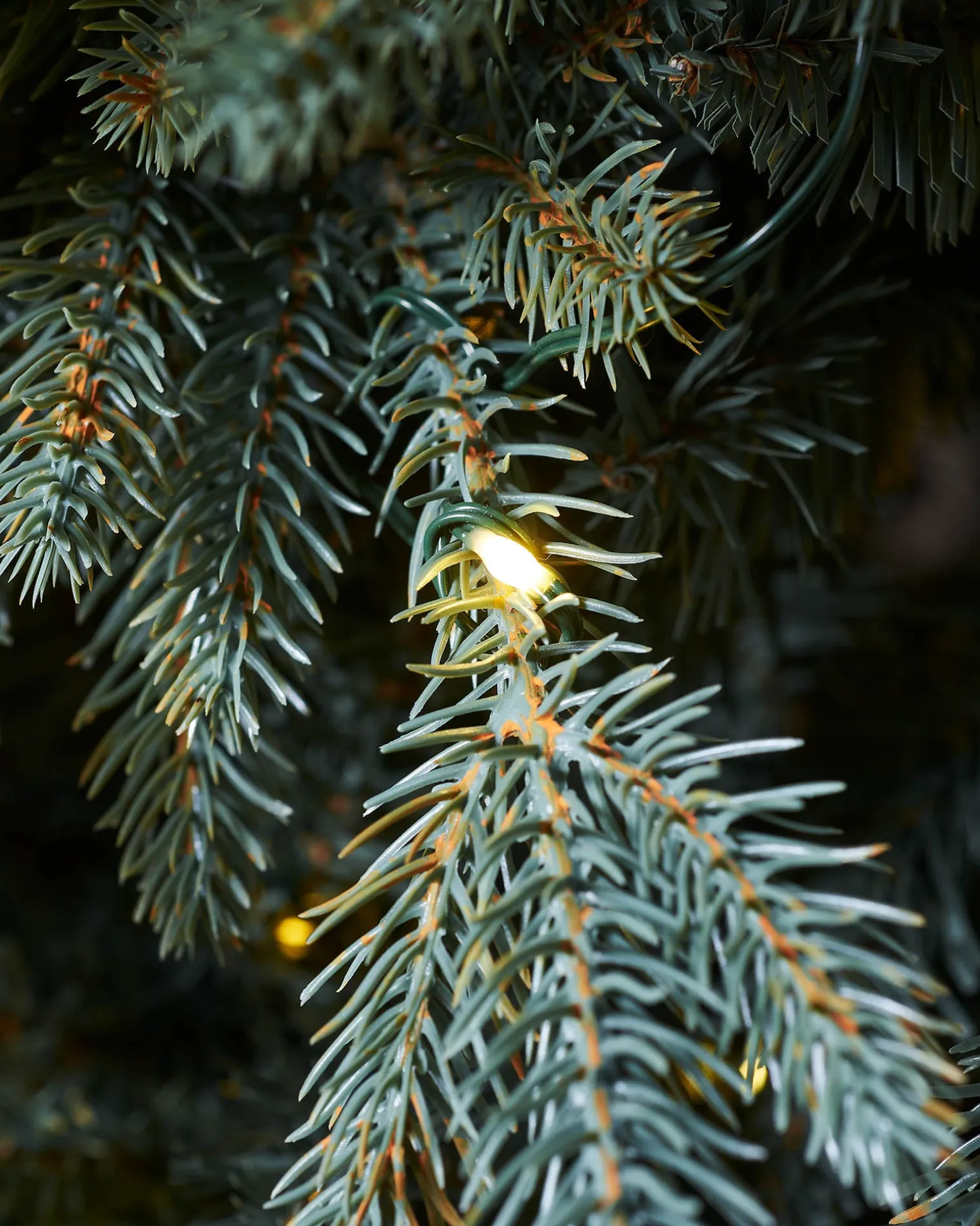 Pre-Lit Mixed Pine Blue Christmas Tree, Dual LED Warm White, 7 Ft