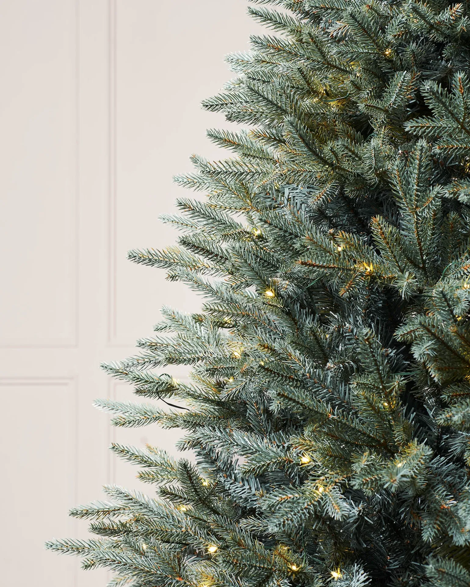 Pre-Lit Mixed Pine Blue Christmas Tree, Dual LED Warm White, 7 Ft