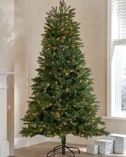 Pre-Lit Mixed Pine Christmas Tree With Remote Control Lights, 7 Ft