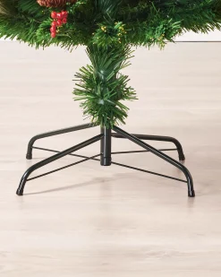 Pre-Lit Mixed Pine Fibre Optic Christmas Tree With LED Stars, 6 Ft