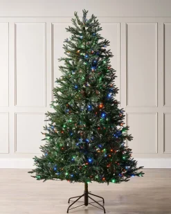 Pre-Lit Mixed Pine Natural Bark Christmas Tree, 7 Ft