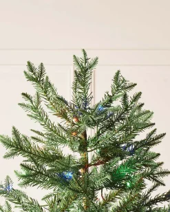 Pre-Lit Mixed Pine Natural Bark Christmas Tree, 7 Ft