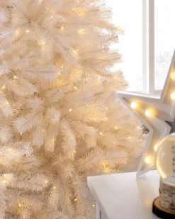 Pre-Lit Mixed Pine White Christmas Tree, 12 Ft
