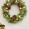 Pre-Lit Mixed Tip Wreath, Pinecones & Berries, 76 Cm