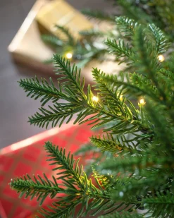 Pre-Lit Mountain Pine Natural Bark Christmas Tree, 7 Ft
