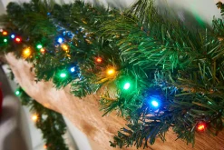 Pre-Lit Multi-Coloured LEDs Garland, 9 Ft