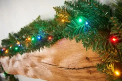 Pre-Lit Multi-Coloured LEDs Garland, 9 Ft