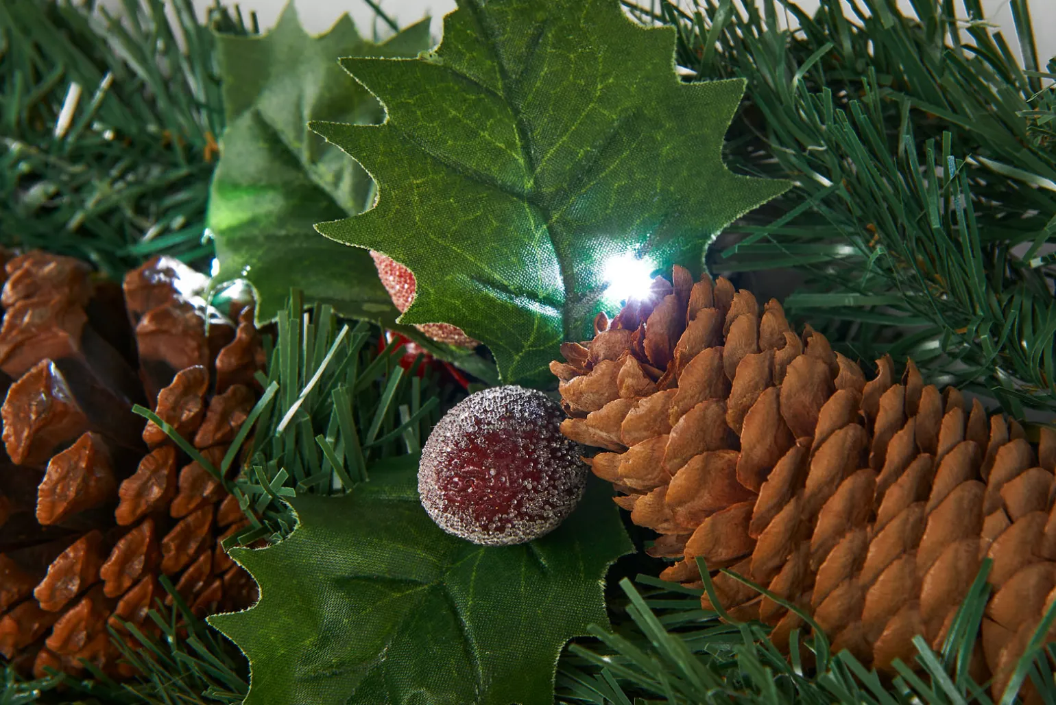 Pre-Lit Multi-Function Decorated Garland, 9 Ft