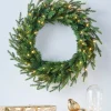 Pre-Lit Multi-Function Douglas Fir Wreath, 60 Cm