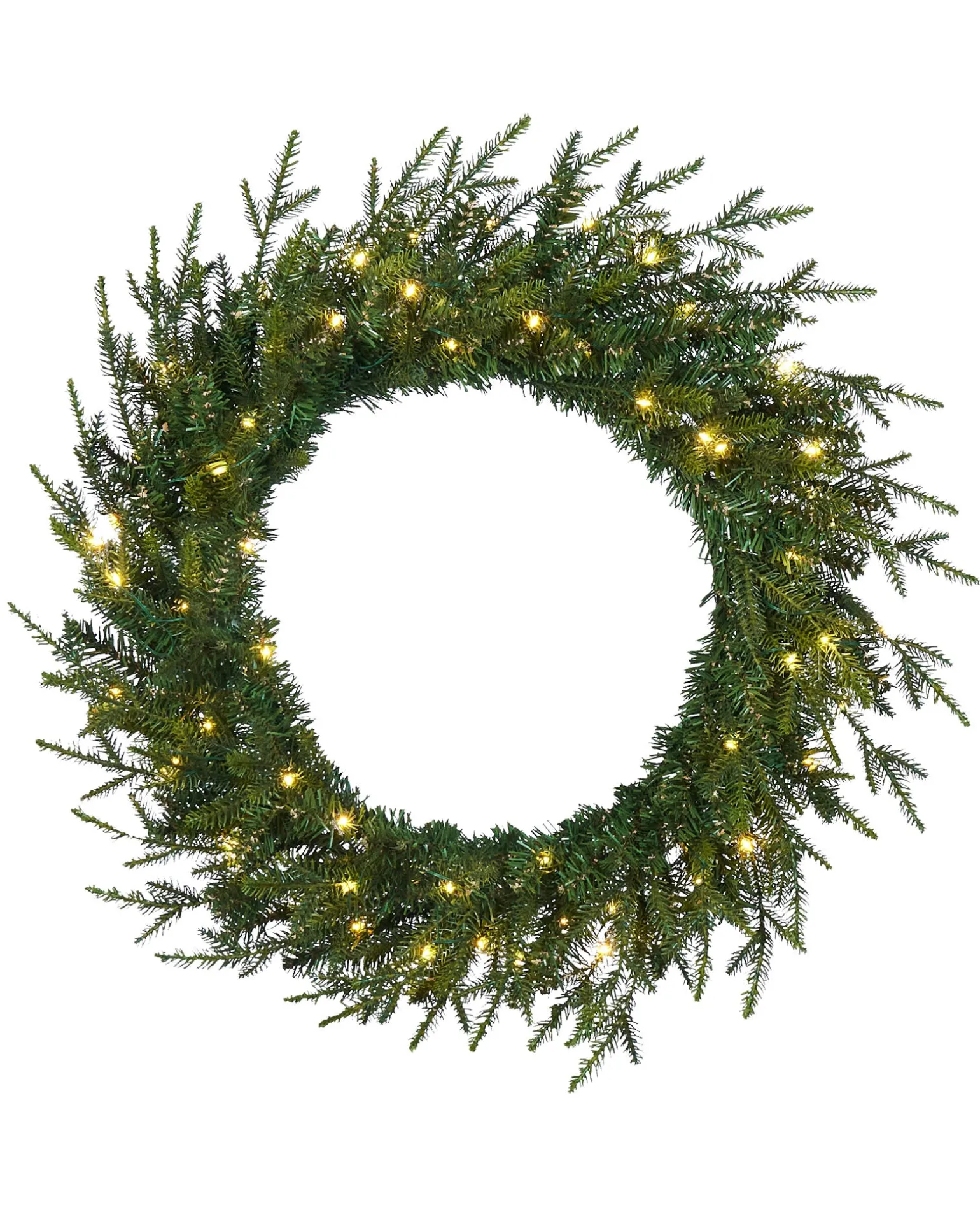 Pre-Lit Multi-Function Douglas Fir Wreath, 60 Cm