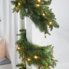 Pre-Lit Multi-Function Douglas Fir Garland, 9 Ft
