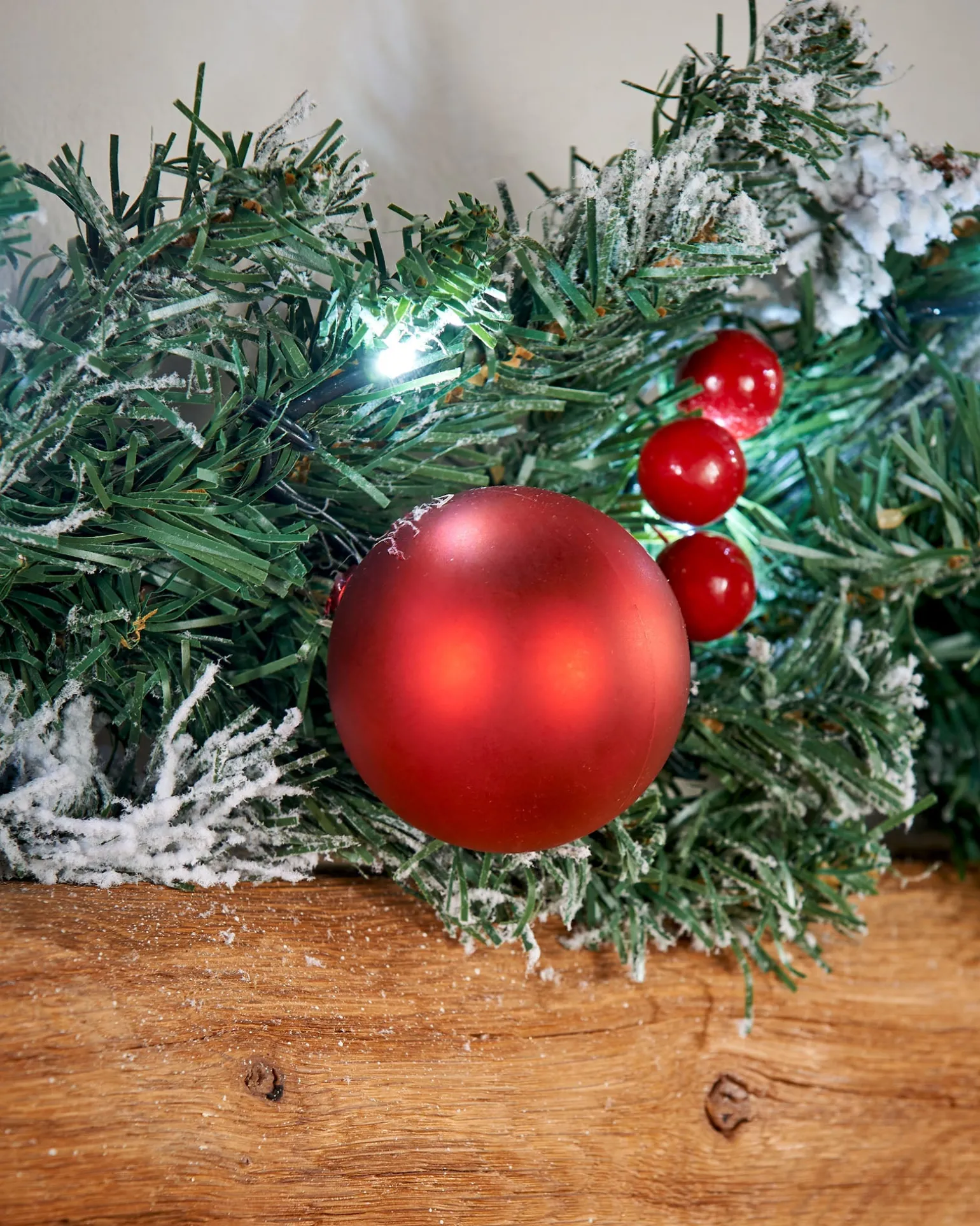 Pre-Lit Multi-Function Frosted Decorated Garland, 9 Ft