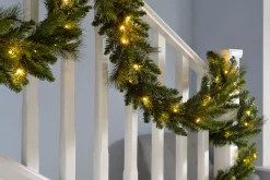 Pre-Lit Multi-Function Garland, 9 Ft