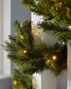 Pre-Lit Multi-Function Garland, 9 Ft
