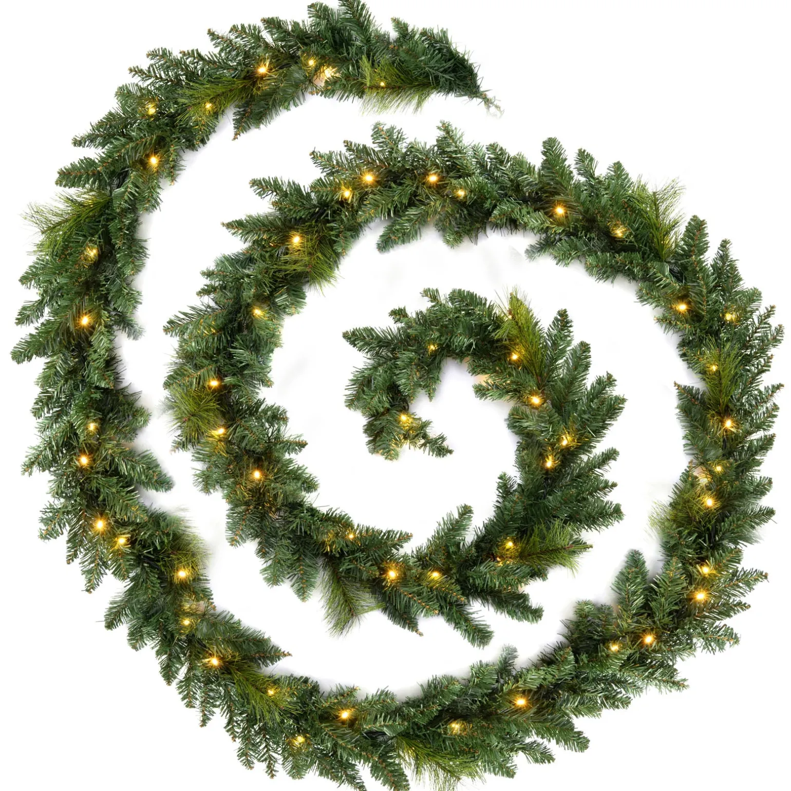 Pre-Lit Multi-Function Garland, 12 Ft